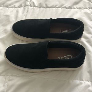 Candies Black Suede Slides